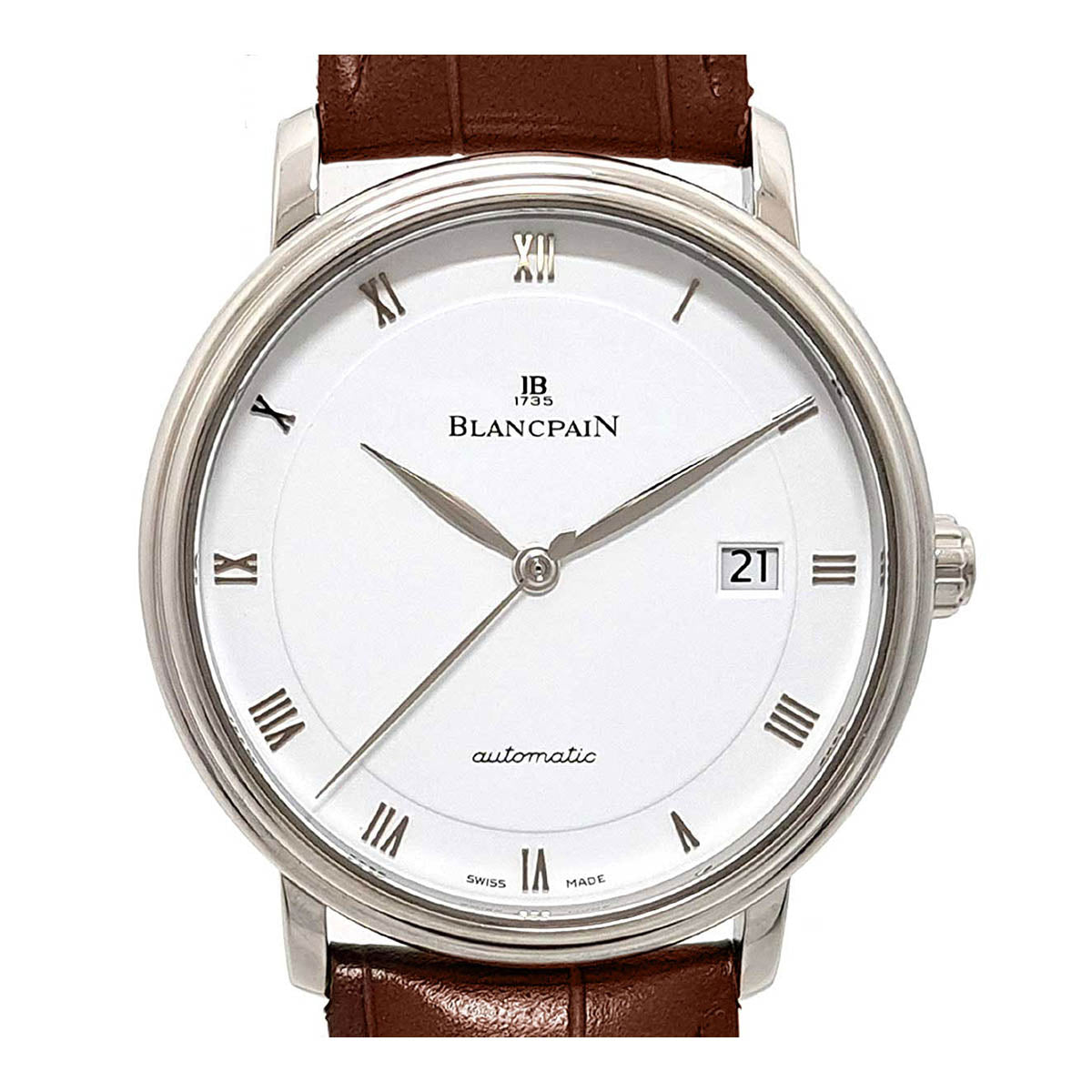 Blancpain Automatic Watch Stainless Steel Leather