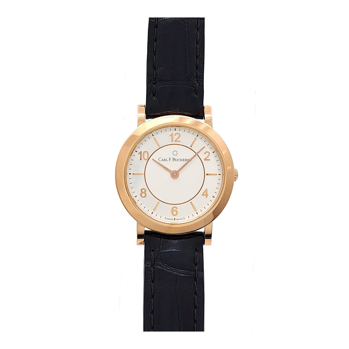 Pink Gold Leather Quartz Watch 00.10308.03.16.01