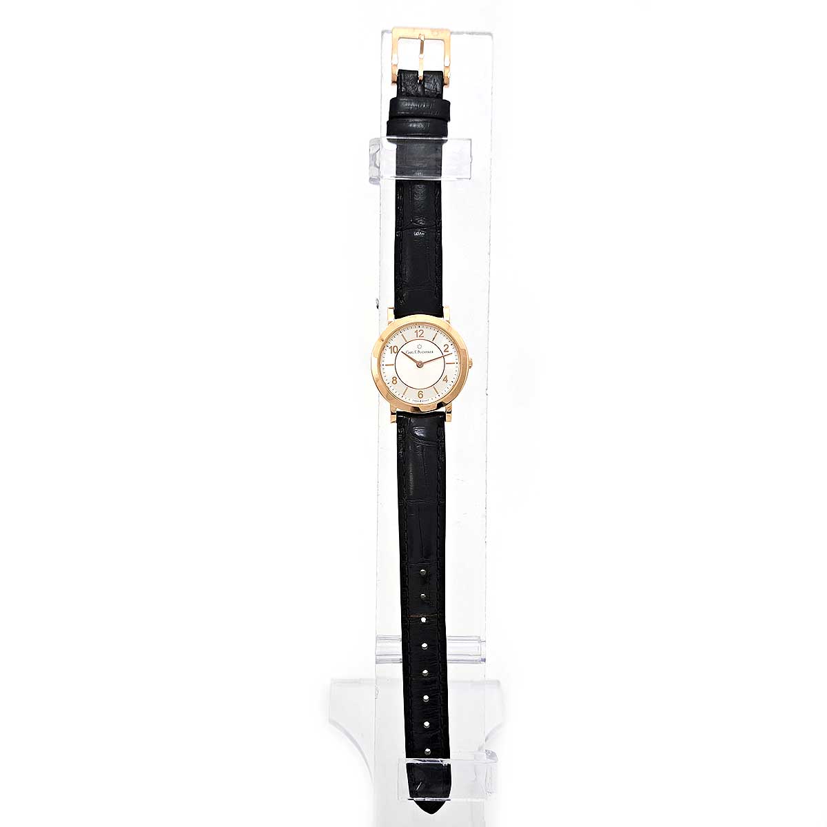 Pink Gold Leather Quartz Watch 00.10308.03.16.01