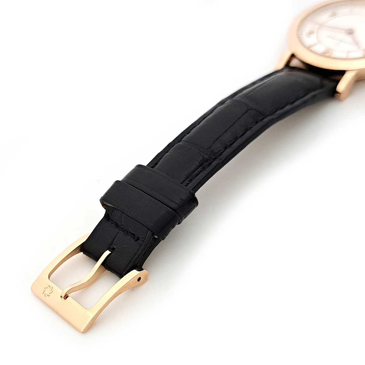 Pink Gold Leather Quartz Watch 00.10308.03.16.01