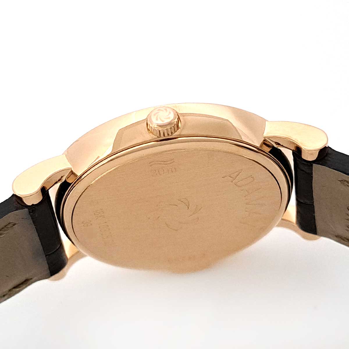 Pink Gold Leather Quartz Watch 00.10308.03.16.01