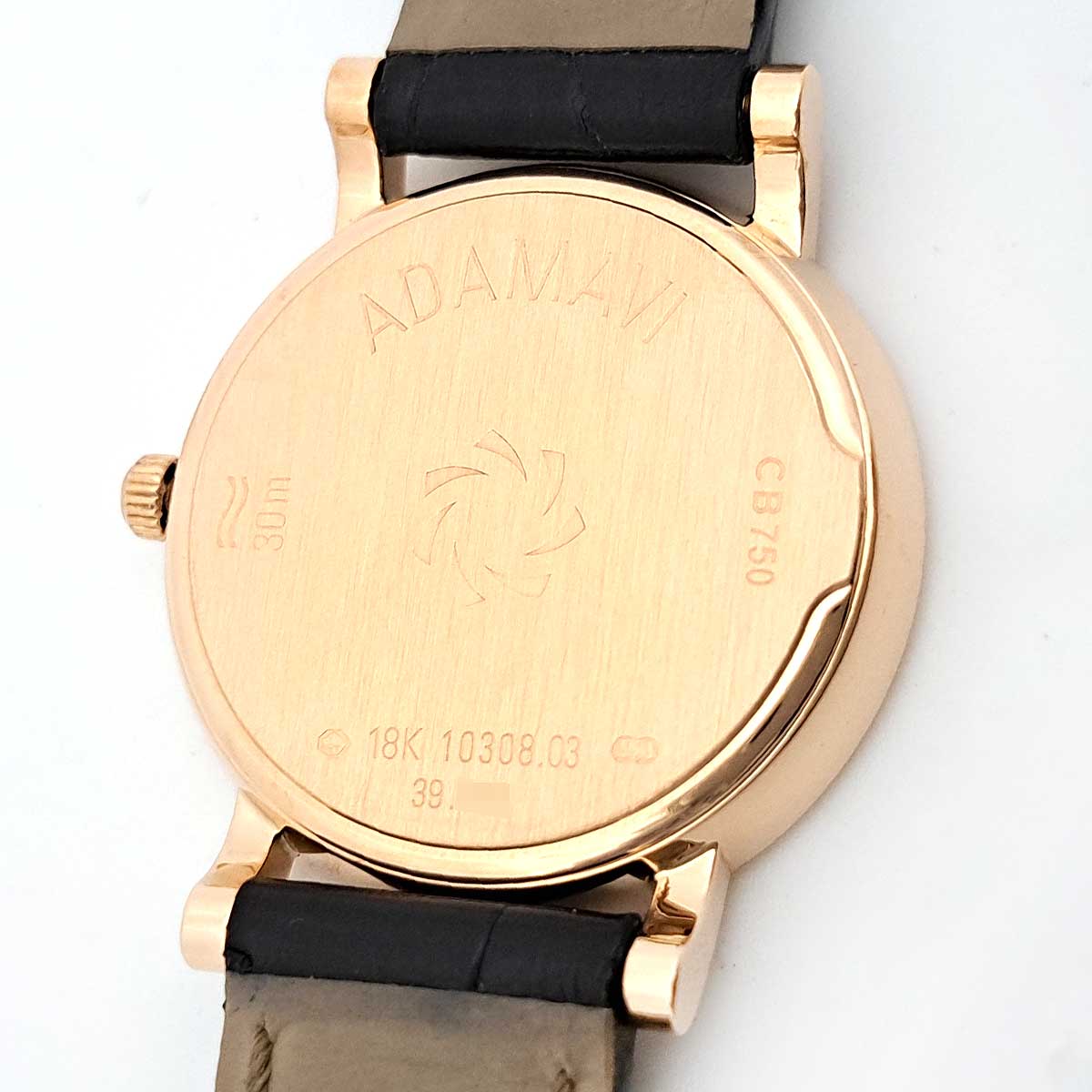 Pink Gold Leather Quartz Watch 00.10308.03.16.01