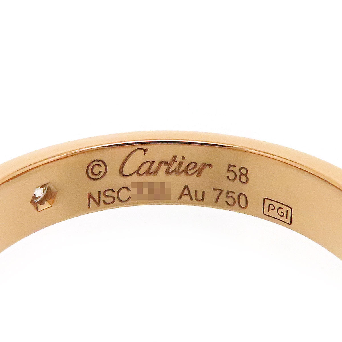 Cartier K18PG Diamond Love Wedding Ring