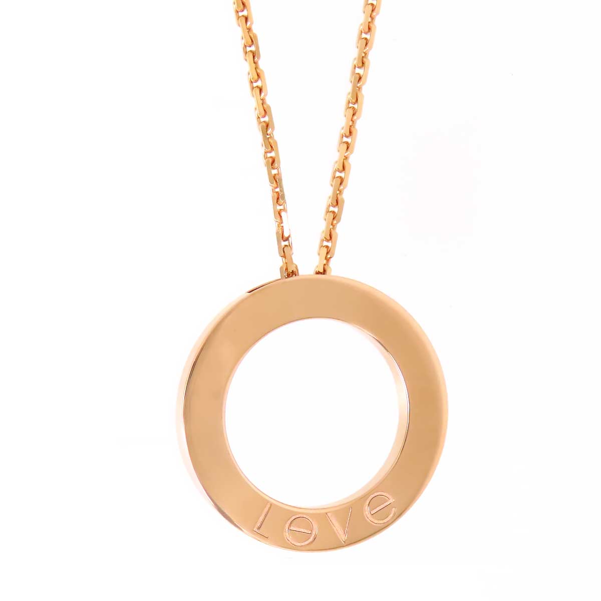 Cartier K18PG Diamond Love Circle Necklace