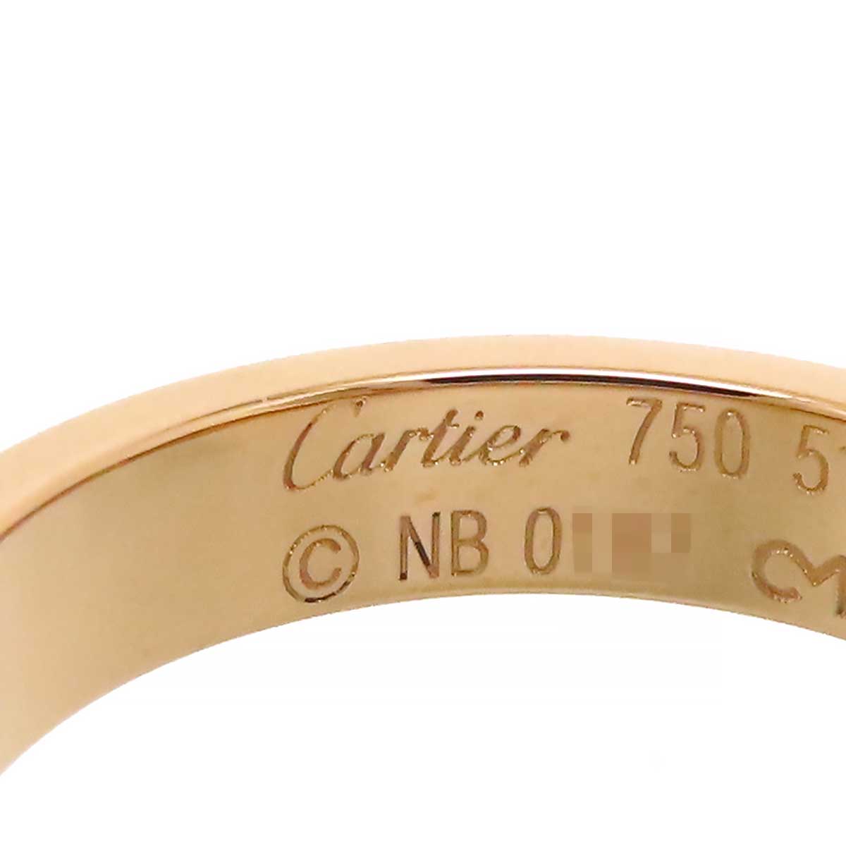 Cartier K18PG Diamond Love Wedding Ring