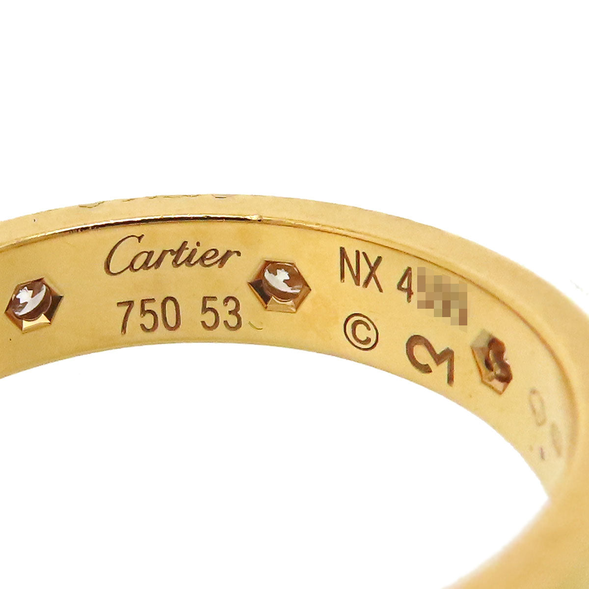 Cartier K18YG Diamond Love Wedding Ring