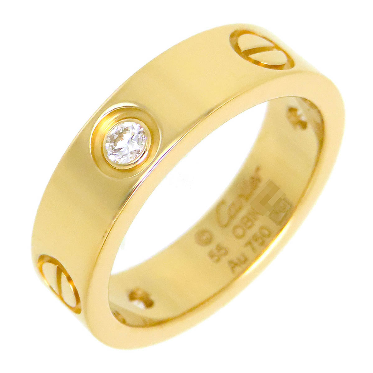 Cartier K18YG Diamond Love Ring B4032455