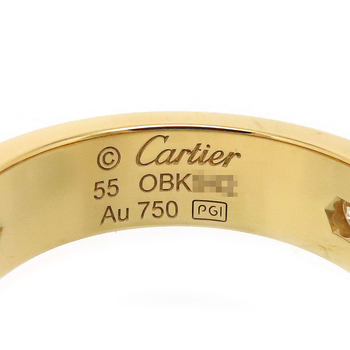 Cartier K18YG Diamond Love Ring B4032455