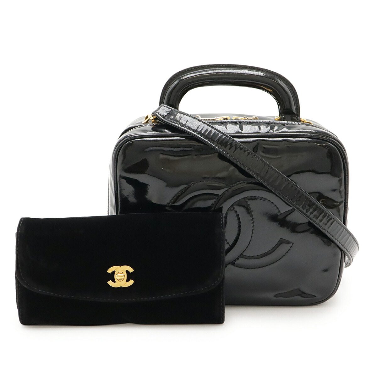 Chanel Coco Mark Patent Leather 2way Bag
