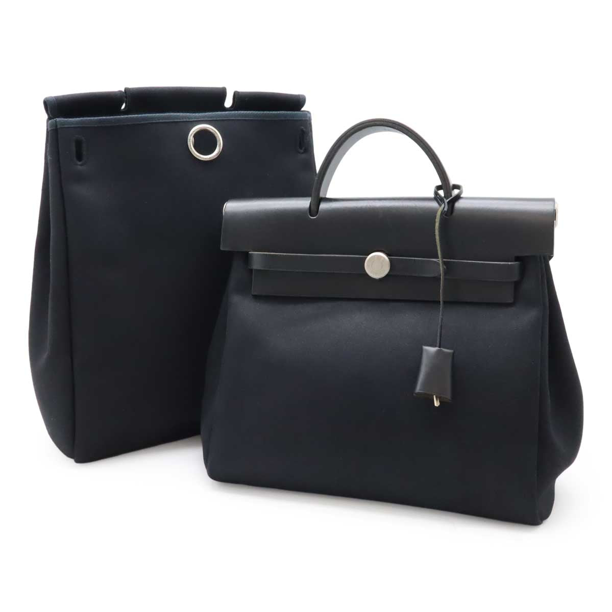 Hermes Herbag Toile Officier Leather 2way Bag