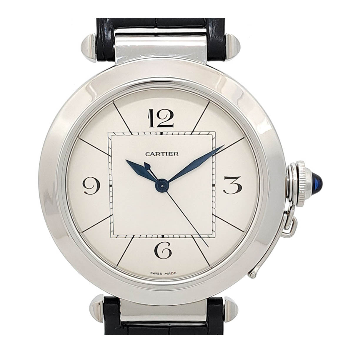 Cartier Stainless Steel Leather Automatic Watch W3107255