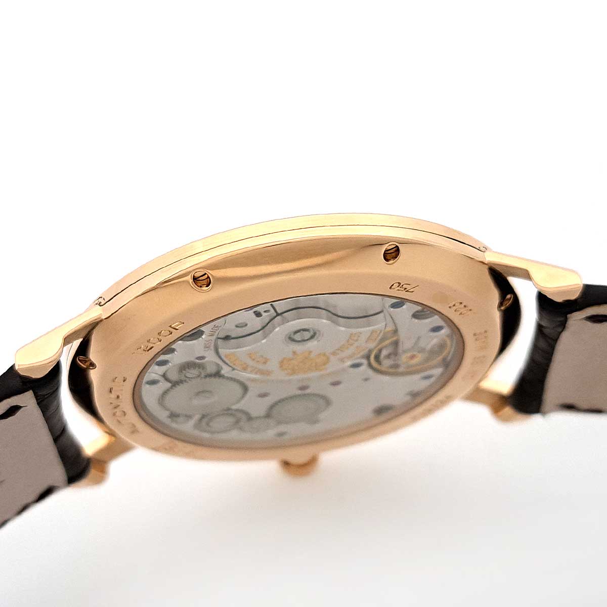 Piaget Pink Gold Leather Automatic Watch P10724