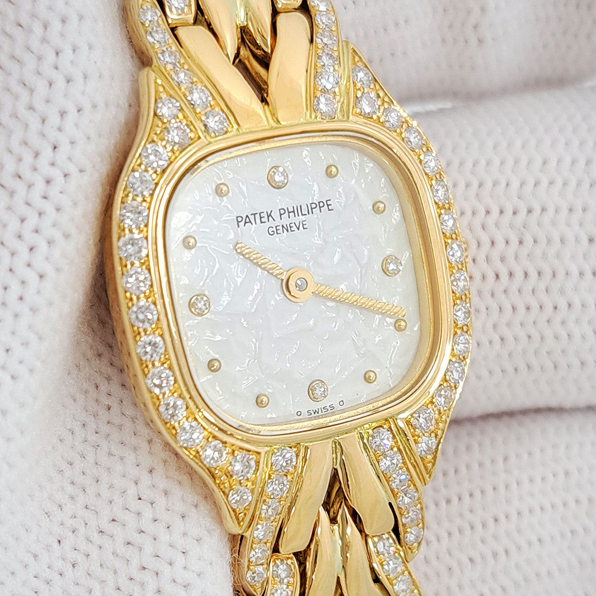 Patek Philippe Yellow Gold Diamond Quartz Watch 4715/3