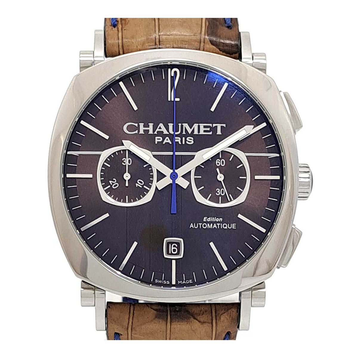 Chaumet Watch W11291-30F Stainless Steel Leather Automatic