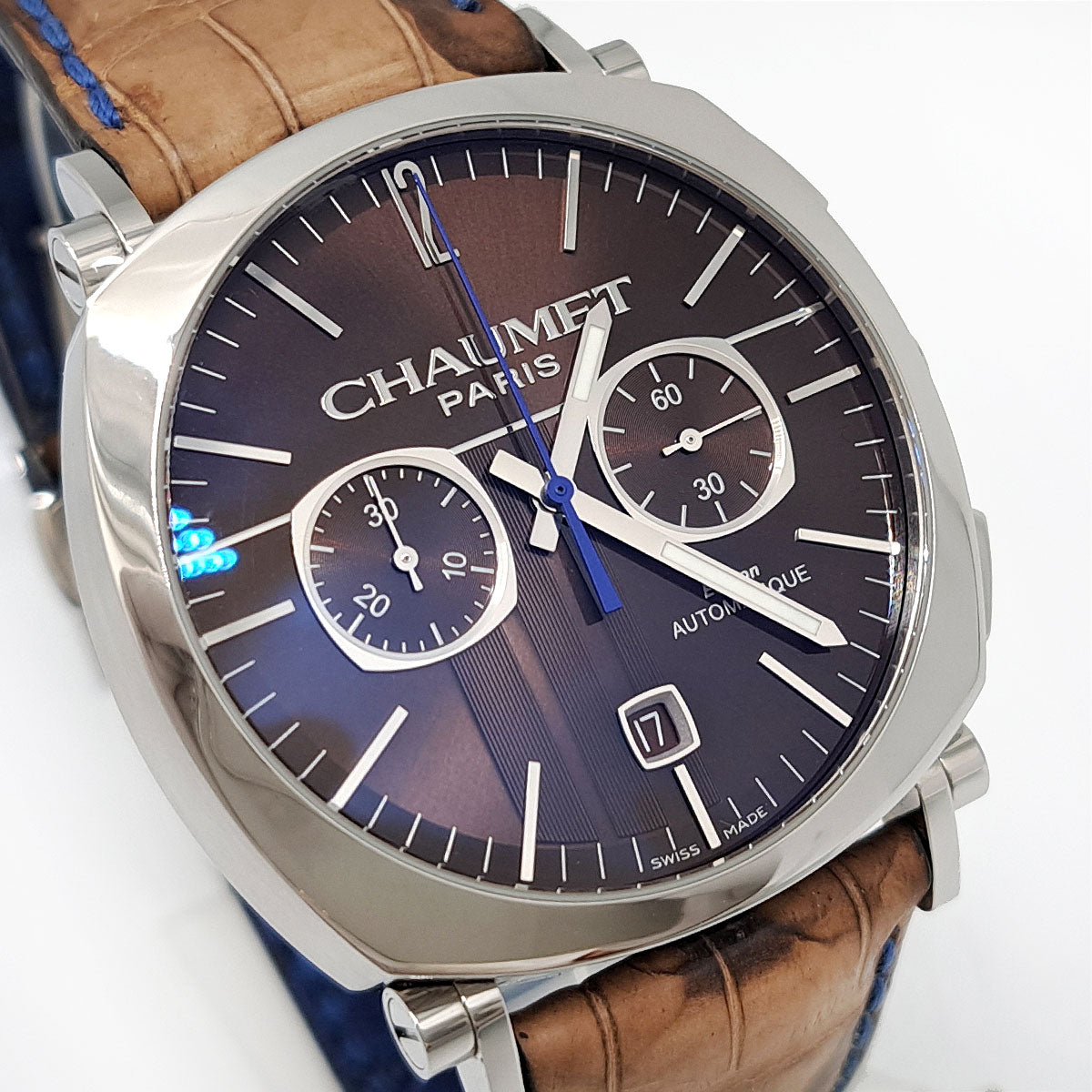 Chaumet Watch W11291-30F Stainless Steel Leather Automatic