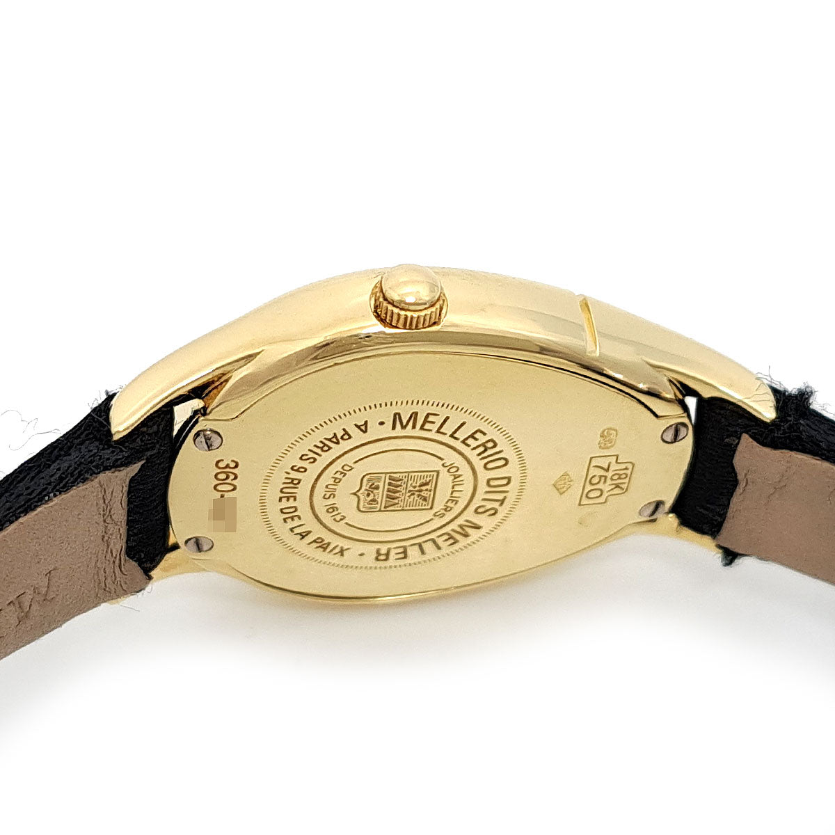 Mellerio Yellow Gold Leather Quartz Watch