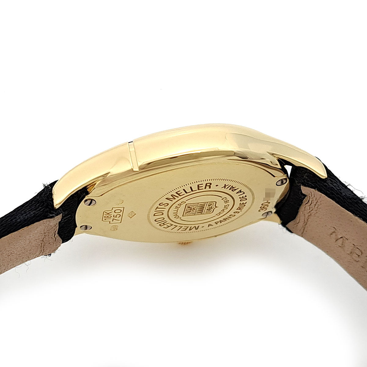 Mellerio Yellow Gold Leather Quartz Watch