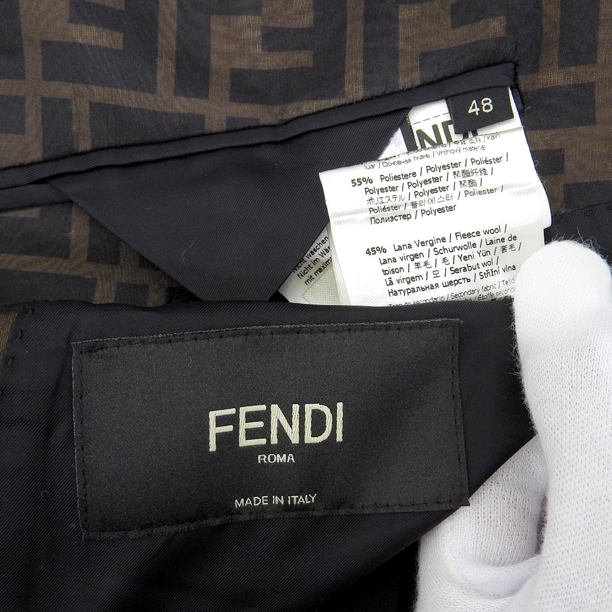 Fendi Tailored Jacket Black FJ0567 A9N1