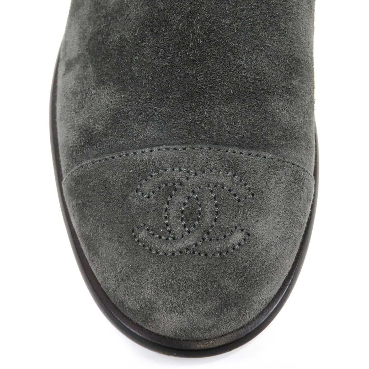 Chanel Suede Short Boots Gray