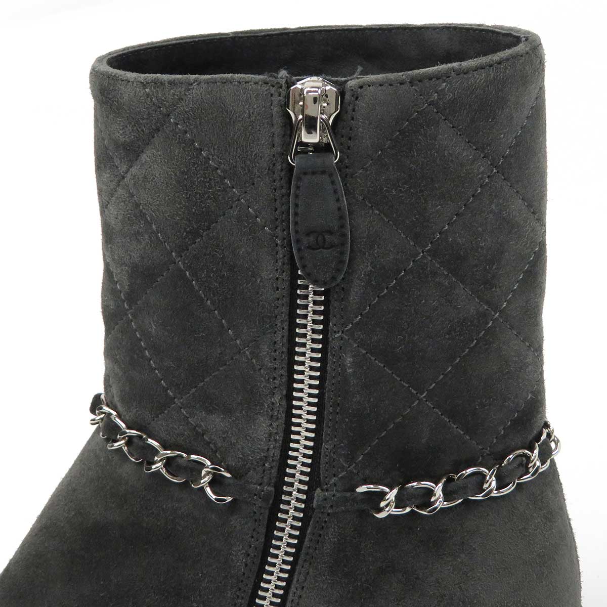 Chanel Suede Short Boots Gray