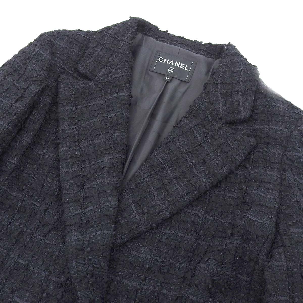 Chanel Tweed Jacket Black P71905V63459