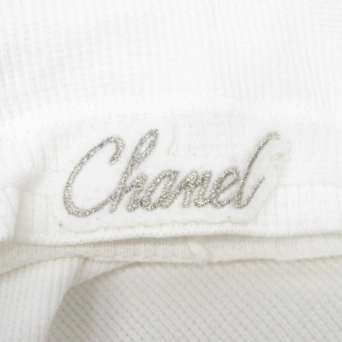 Chanel Cotton Logo Patch Knit T-Shirt