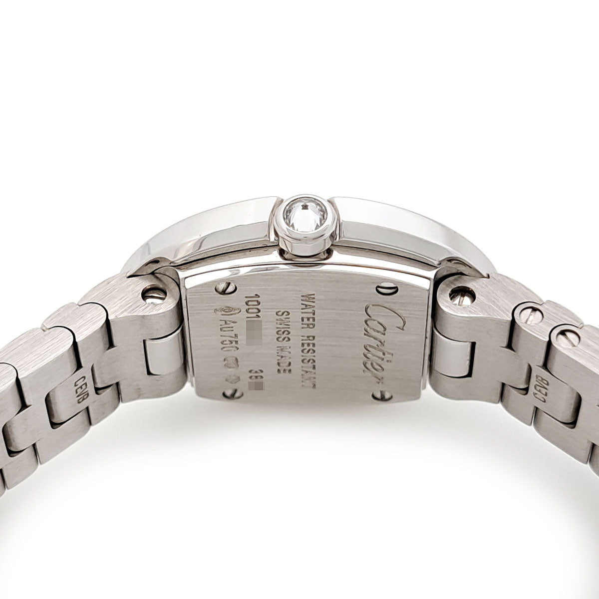 Cartier White Gold Diamond Quartz Mini Baignoire Panther HPI00704