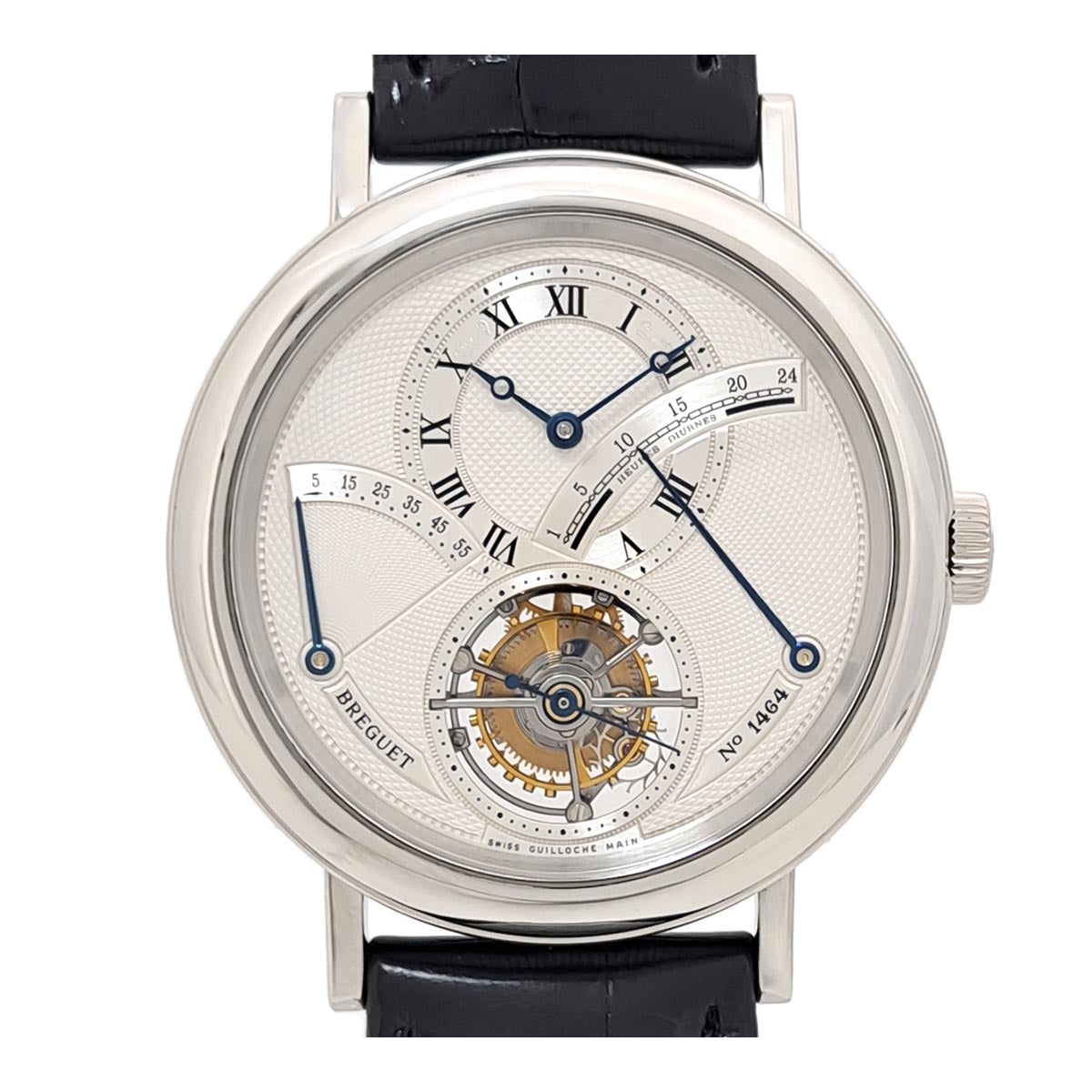 Breguet Platinum Leather Manual Tourbillon Watch 3657