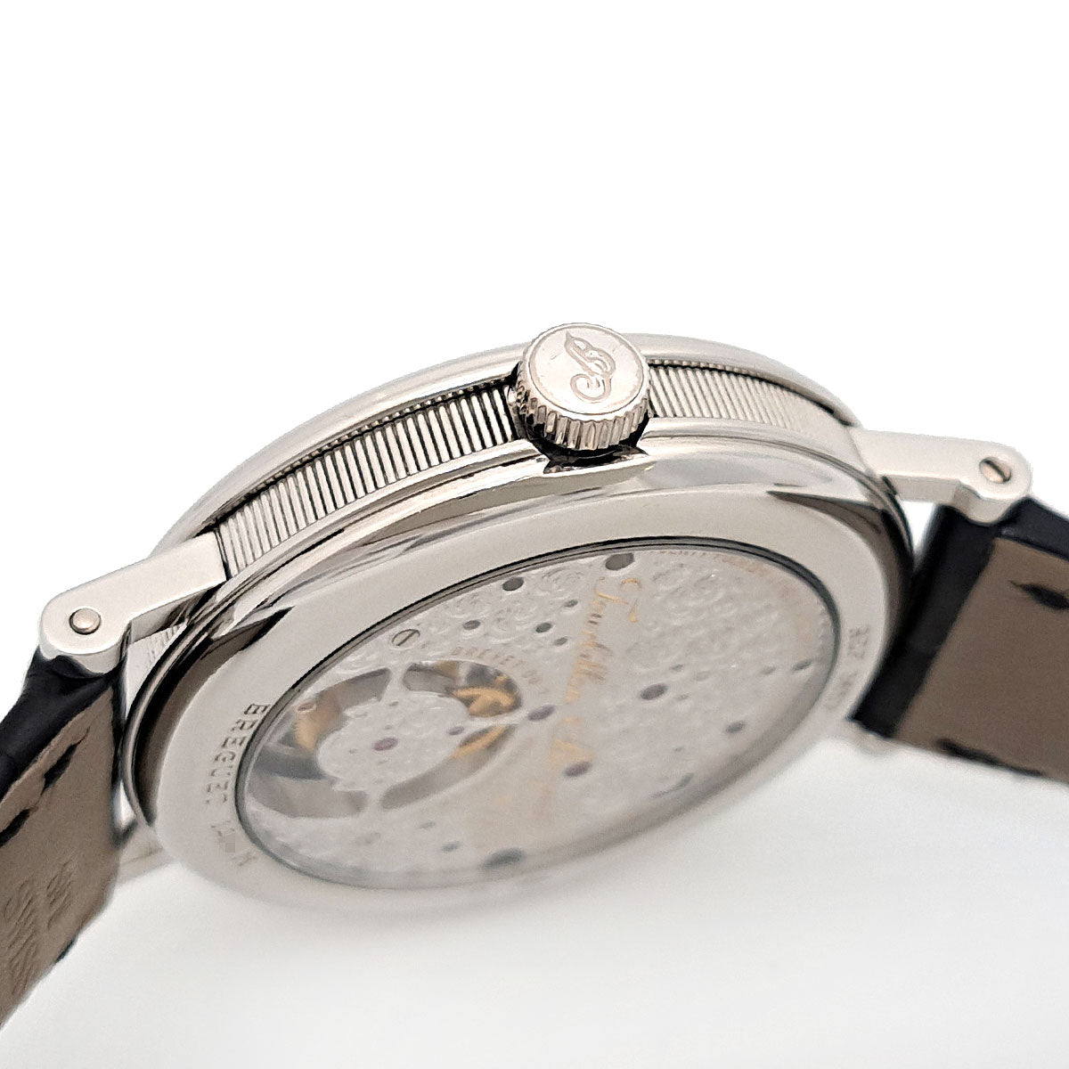 Breguet Platinum Leather Manual Tourbillon Watch 3657