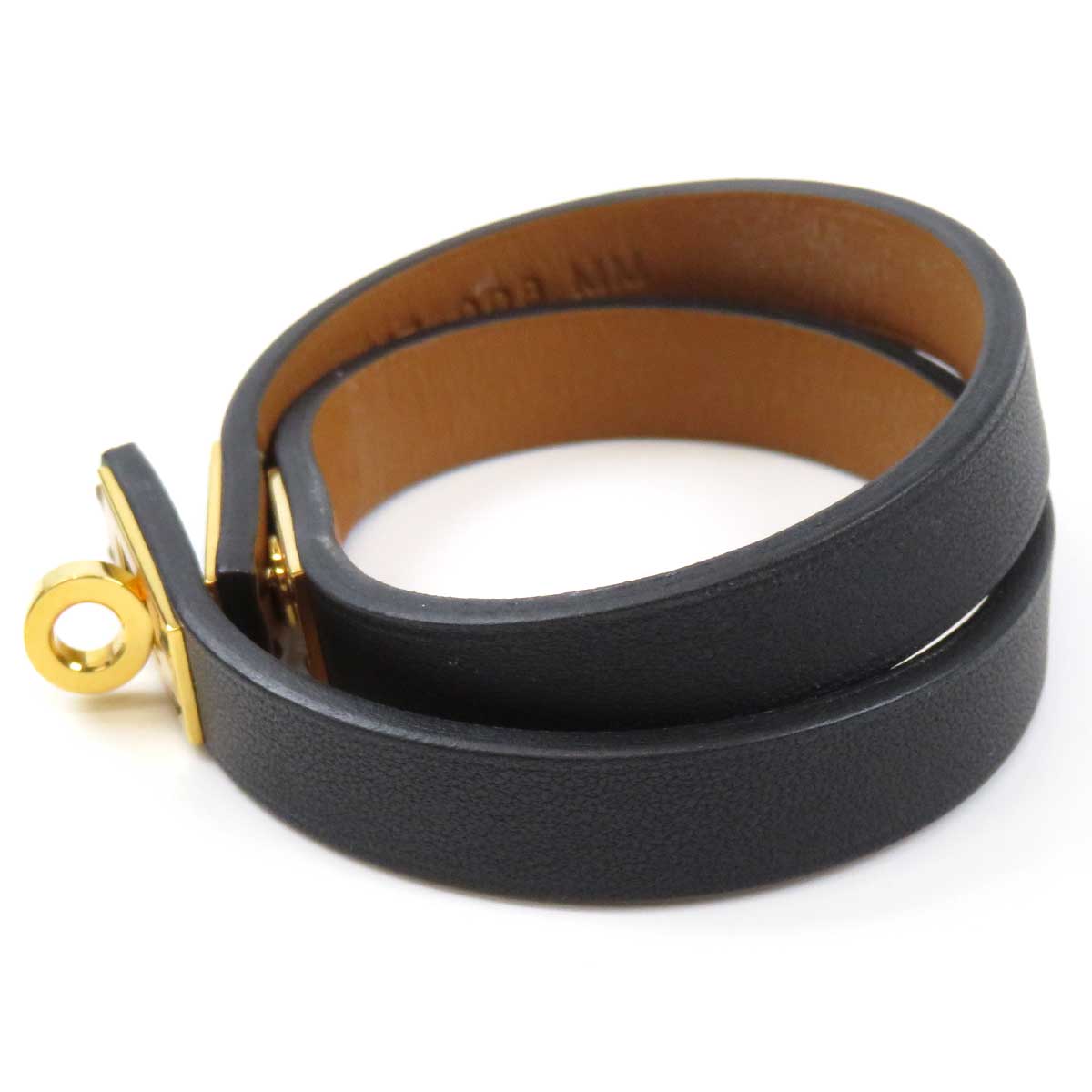 Hermes Leather Mini Kelly Double Tour Bracelet