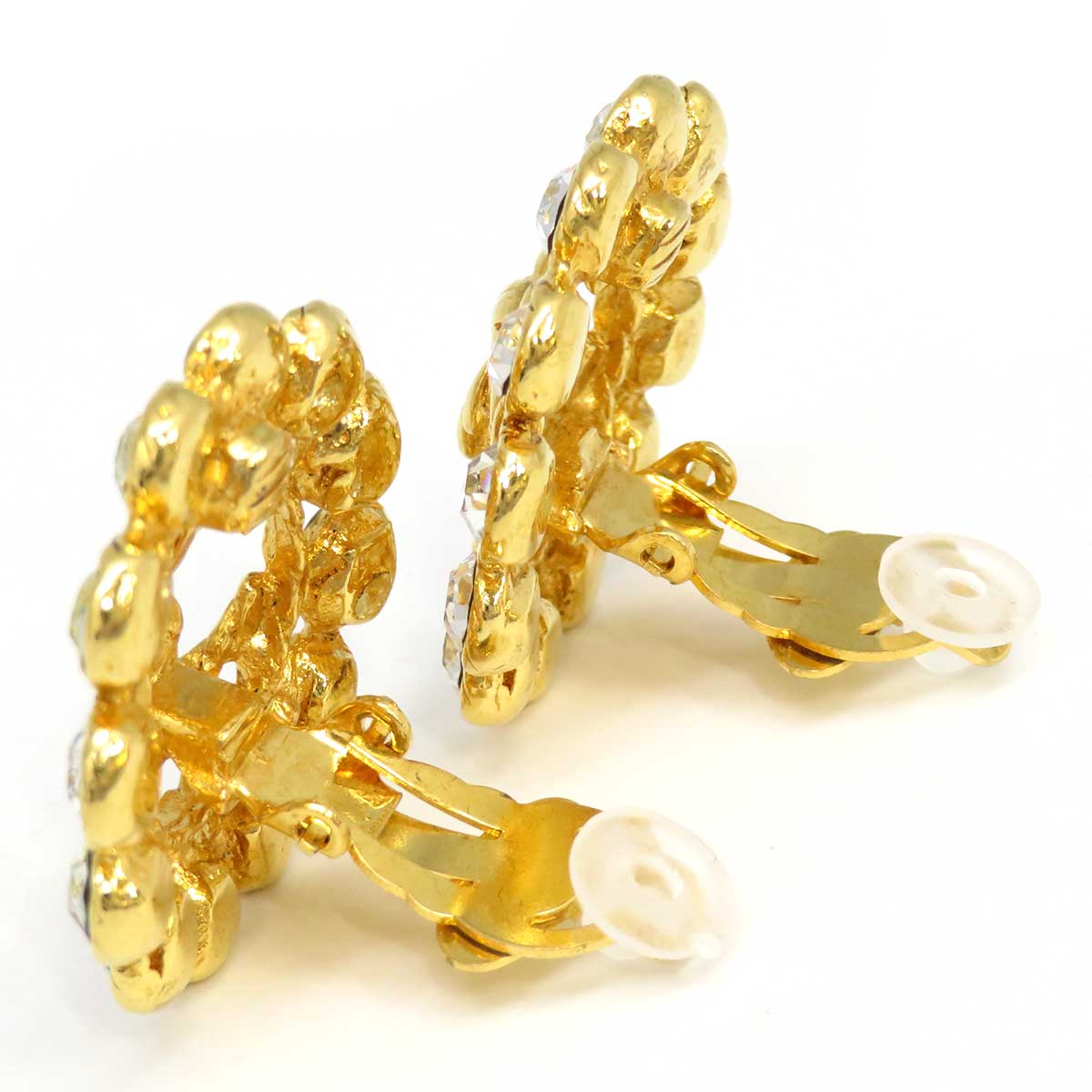 Chanel Vintage Rhinestone Earrings Clip