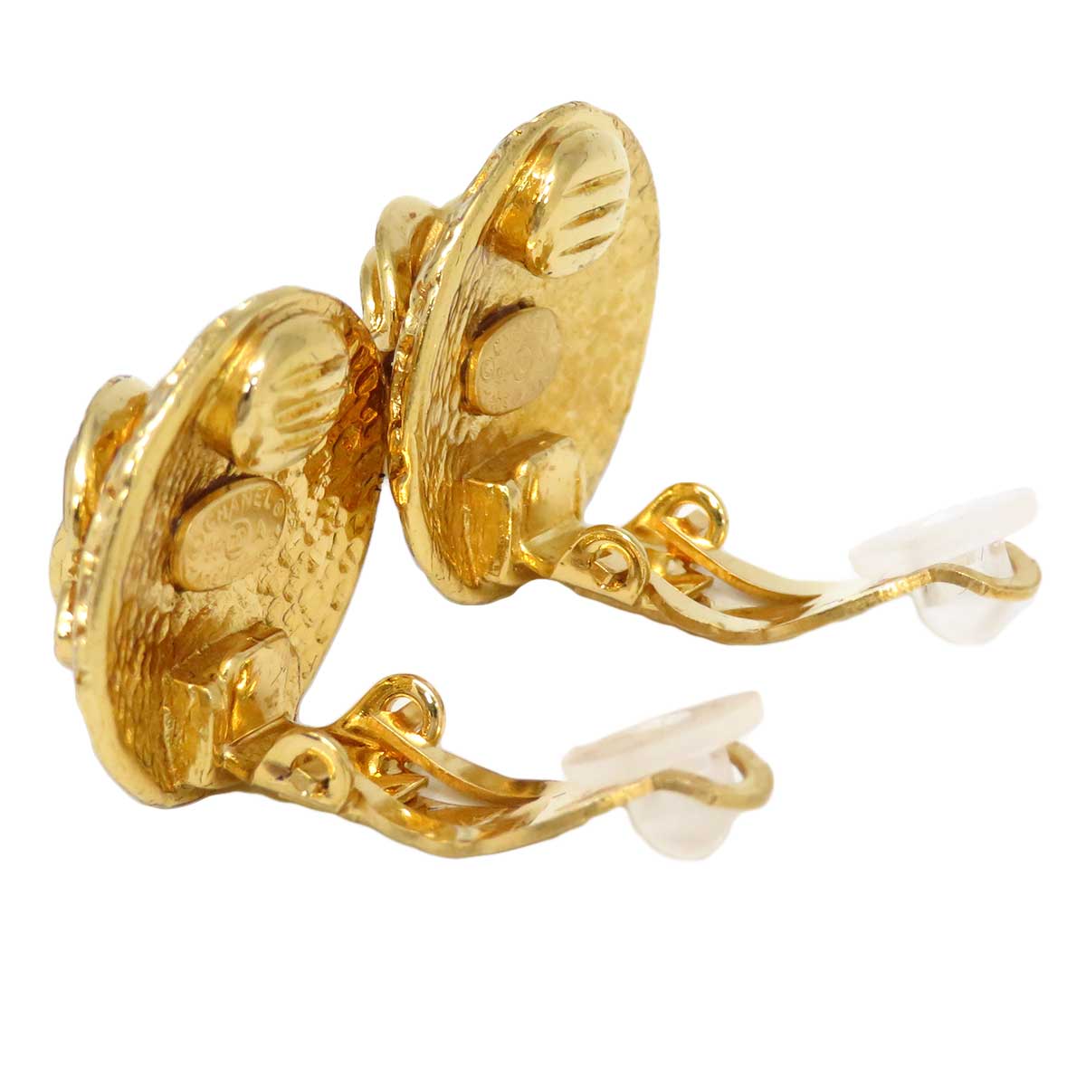 Chanel Vintage Coco Mark Round Earrings