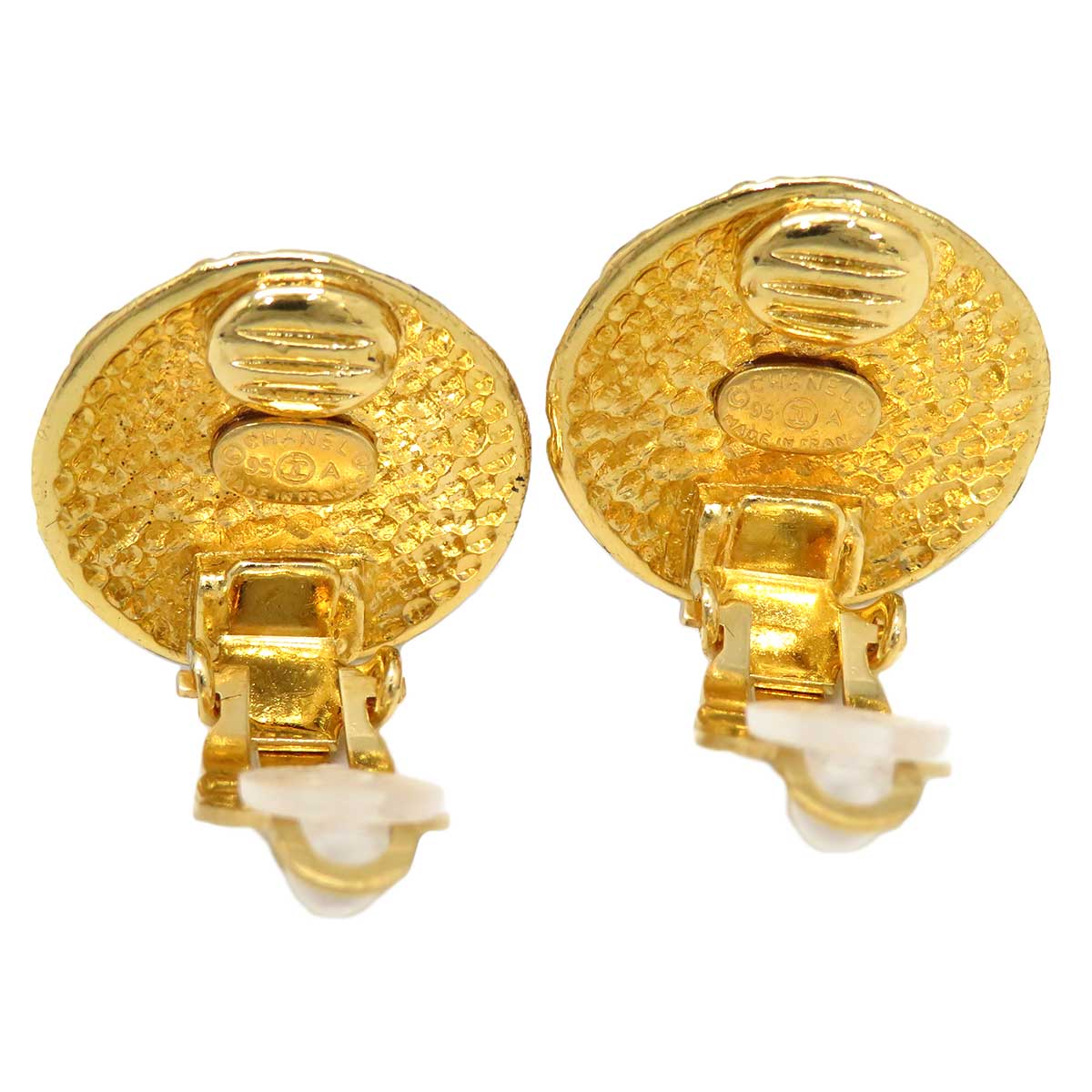 Chanel Vintage Coco Mark Round Earrings