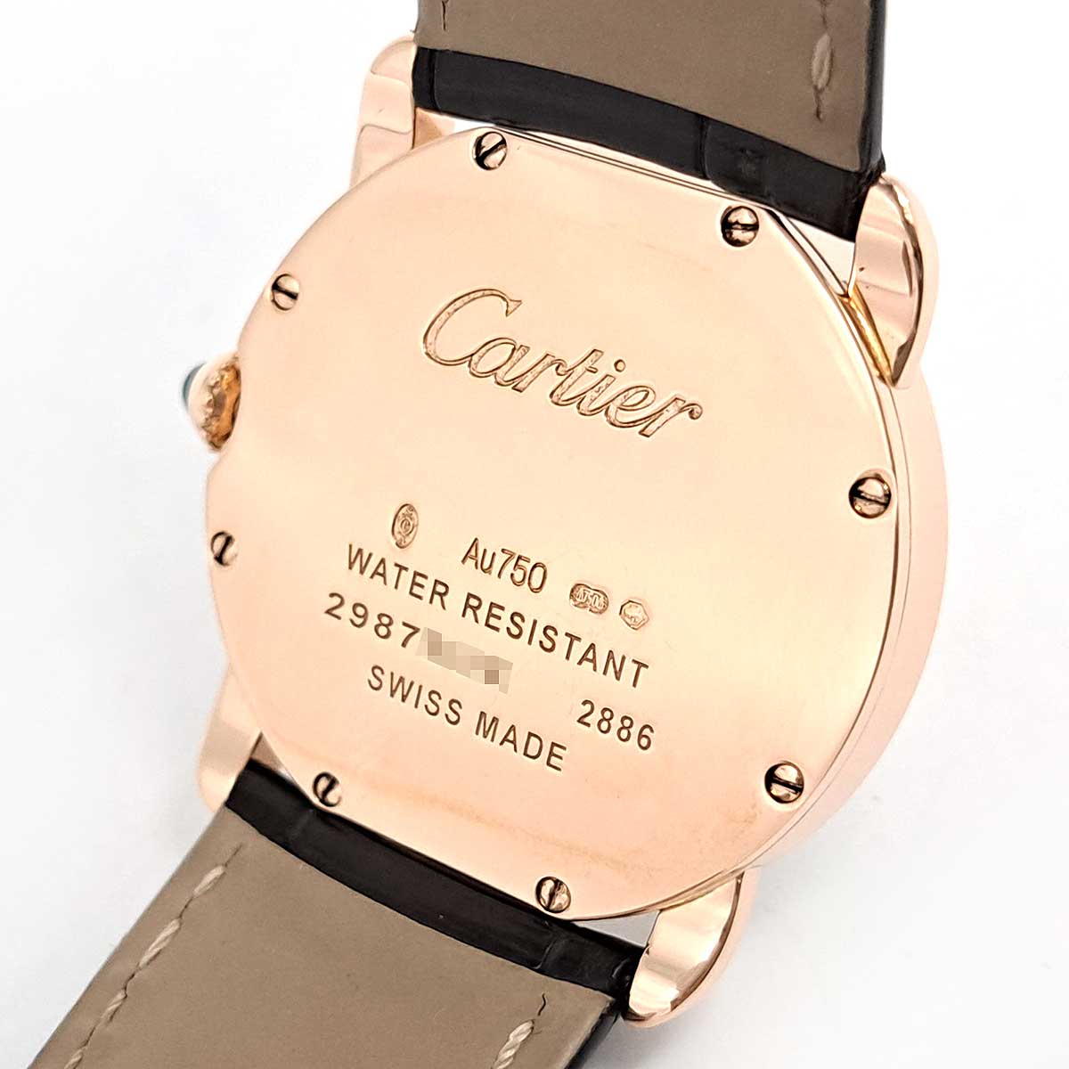 Cartier Pink Gold Leather Quartz Watch W6800151