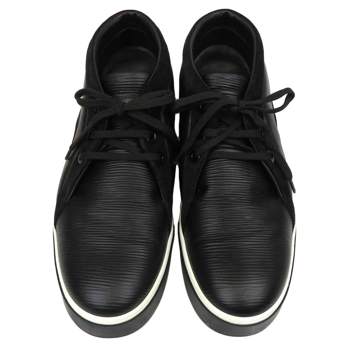 Louis Vuitton Leather Suede Sneakers Black