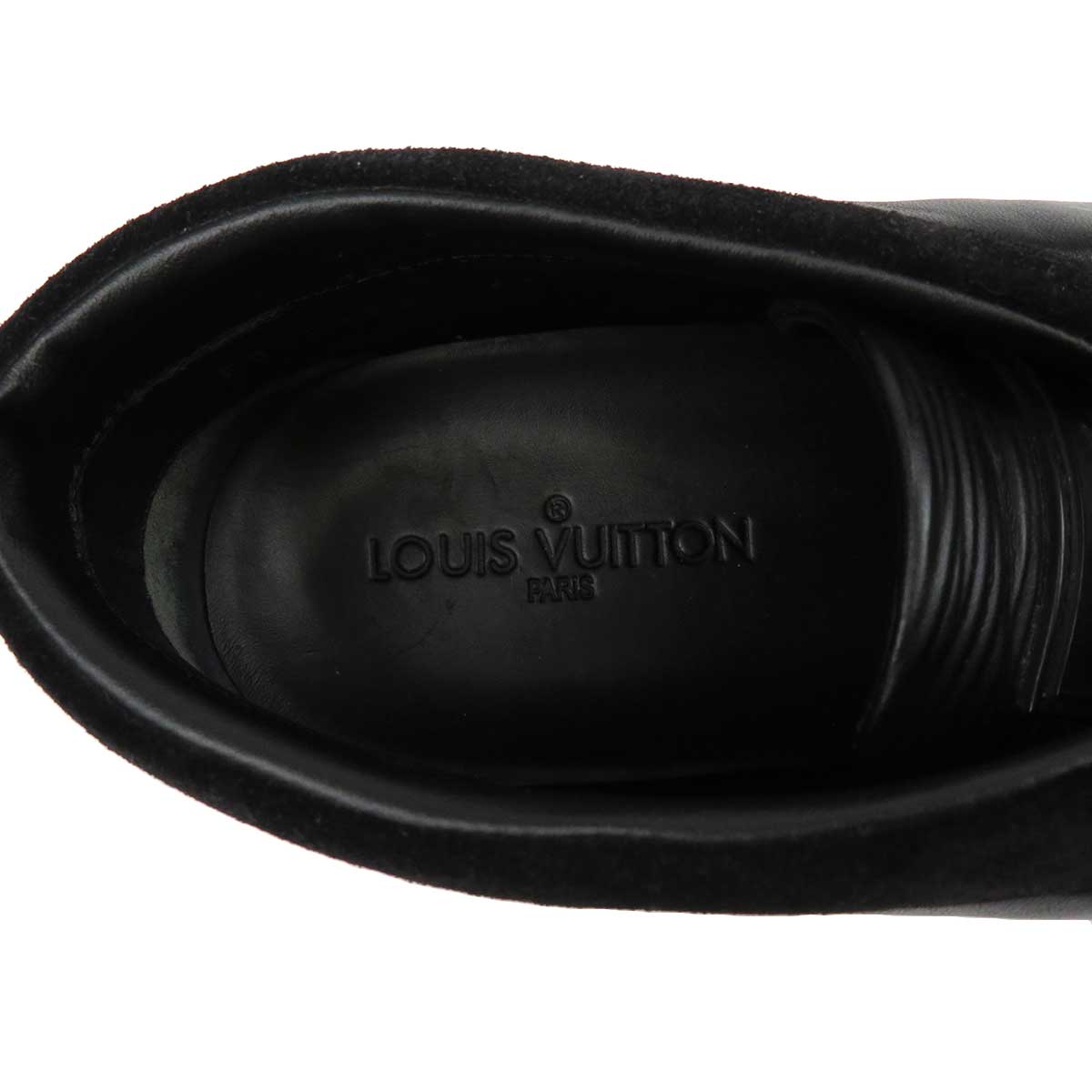 Louis Vuitton Leather Suede Sneakers Black