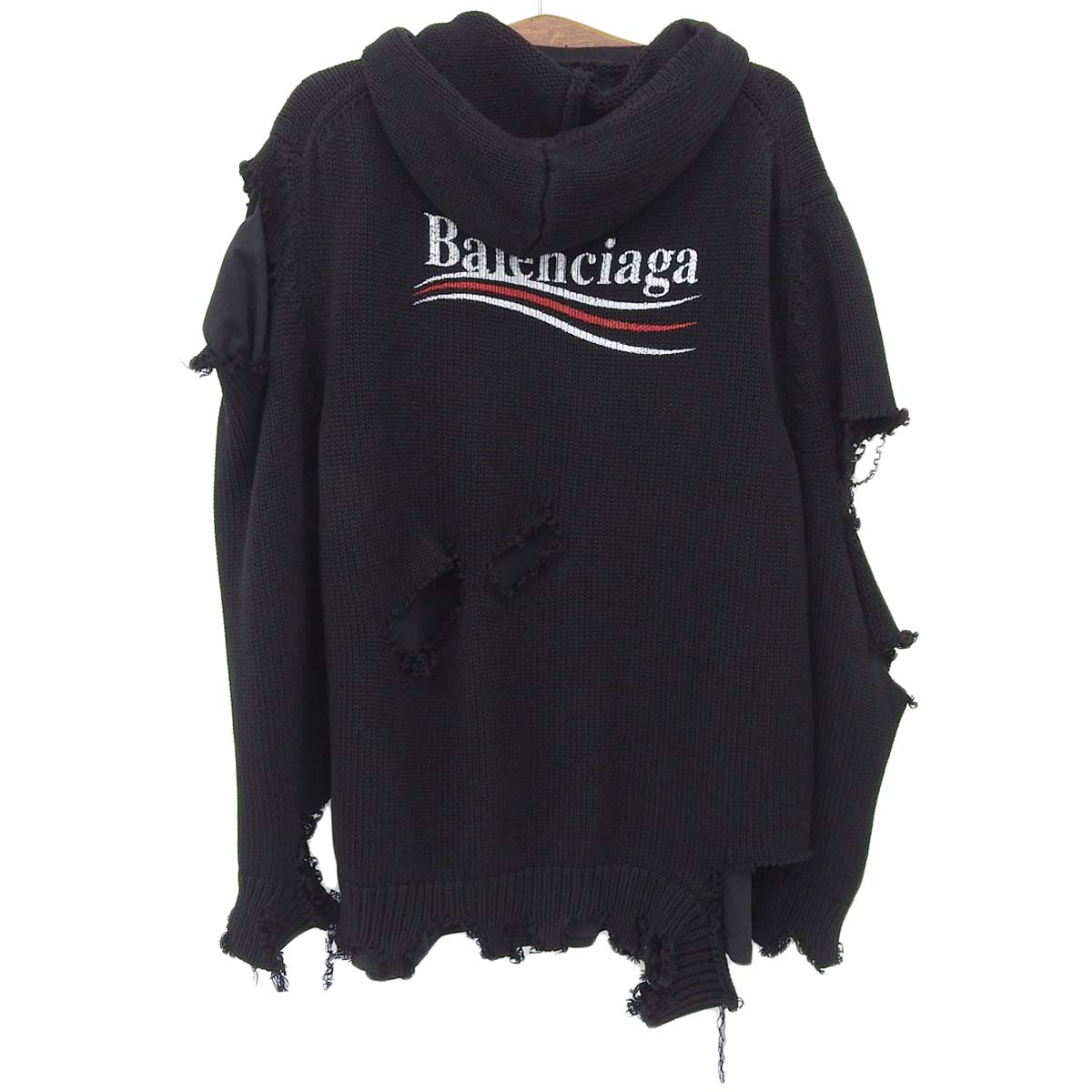 Balenciaga Cotton Destroyed Hoodie 662718