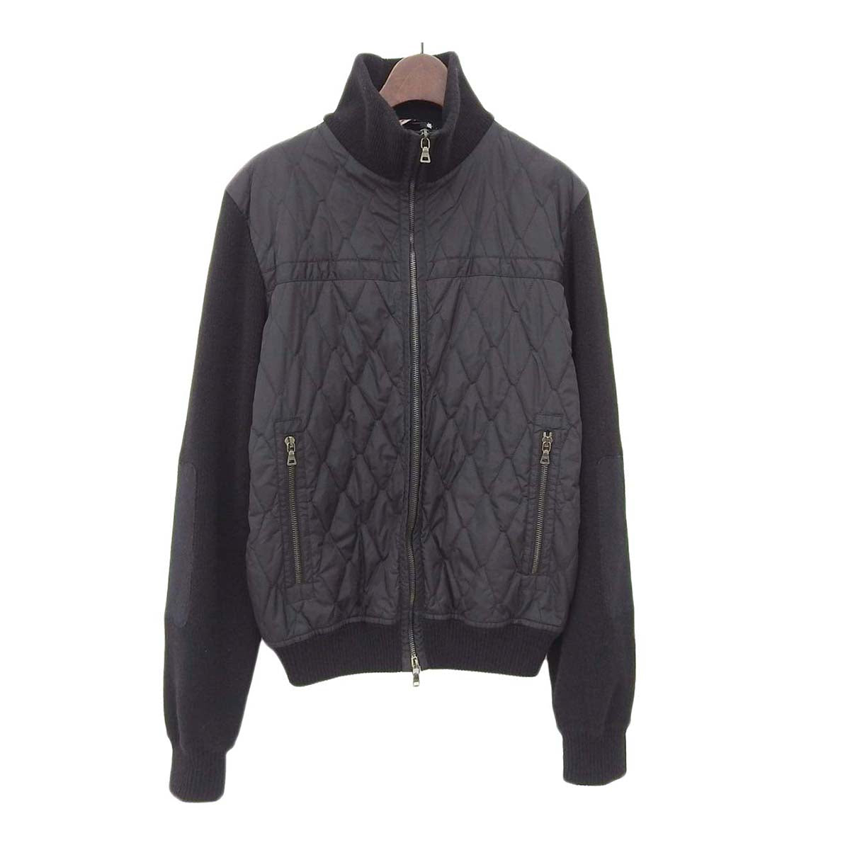 Prada Nylon Wool Padded Jacket Black