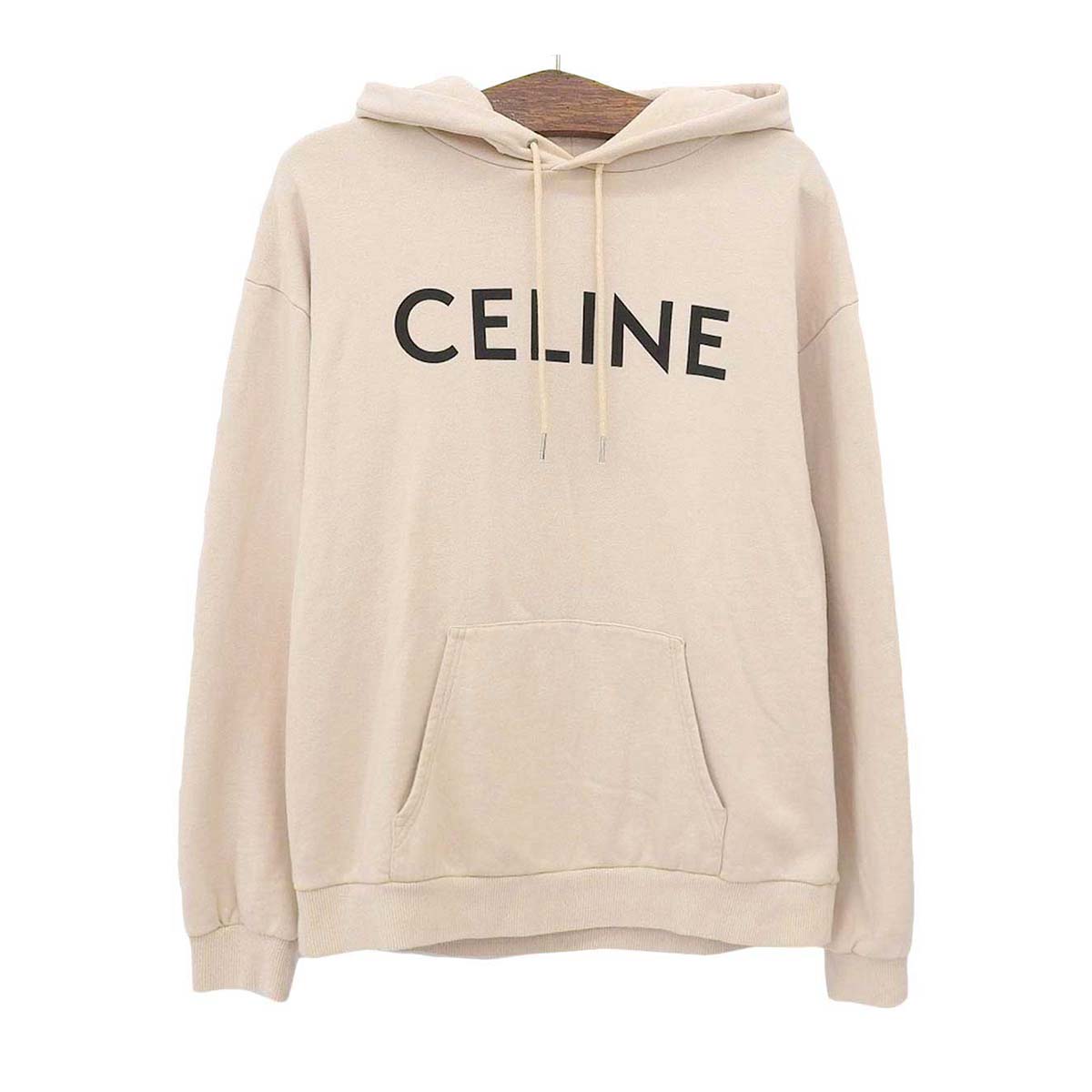 Celine Cotton Logo Print Hoodie 2Y321670Q