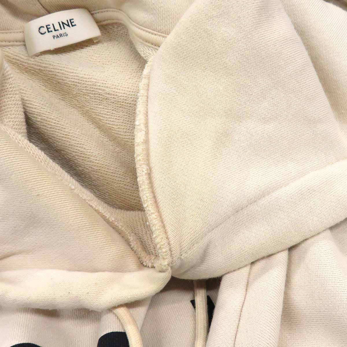 Celine Cotton Logo Print Hoodie 2Y321670Q