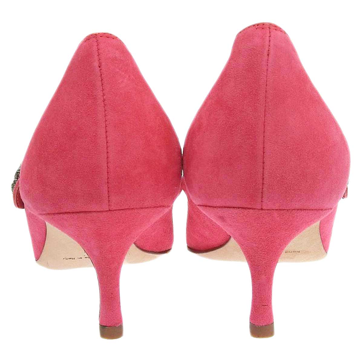 Manolo Blahnik Suede Pumps Pink