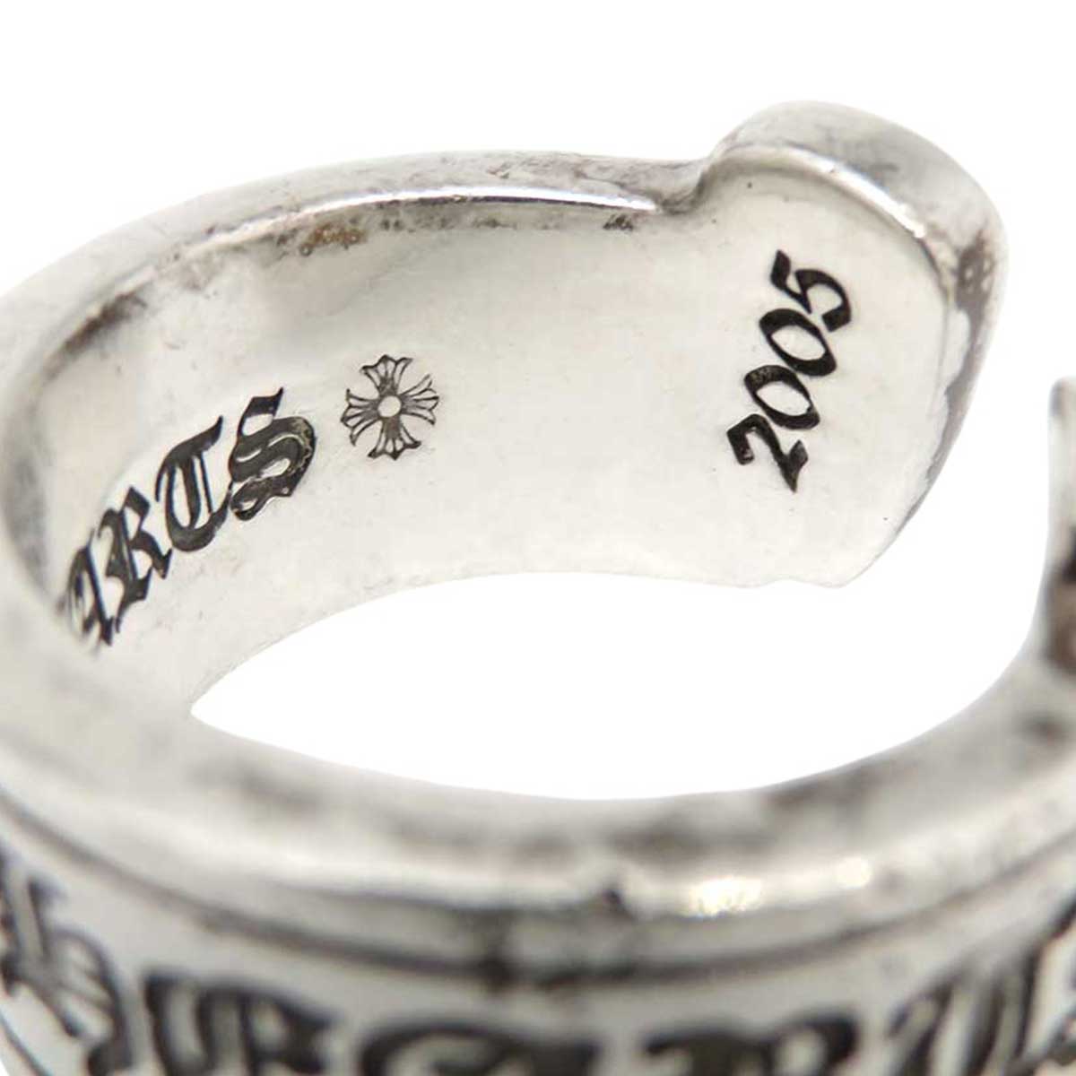 Chrome Hearts SV925 Scroll Label Ring