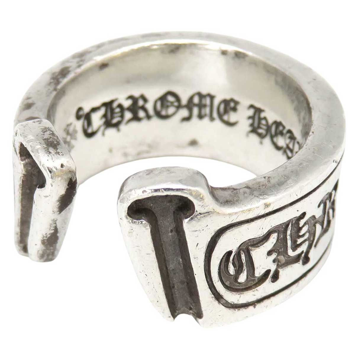 Chrome Hearts SV925 Scroll Label Ring