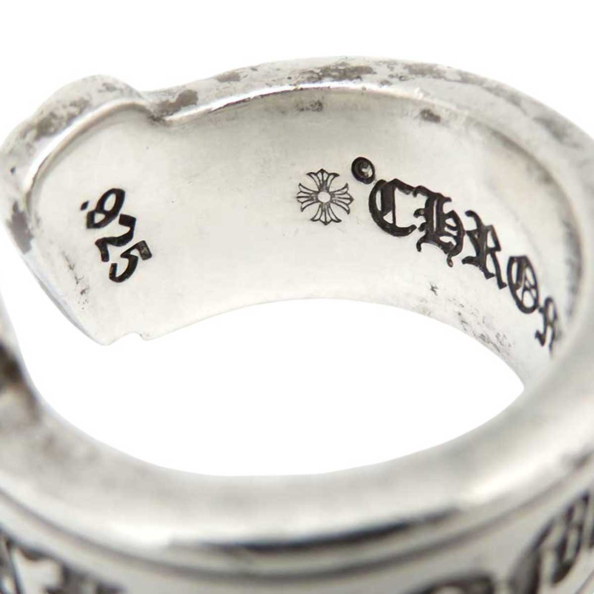 Chrome Hearts SV925 Scroll Label Ring