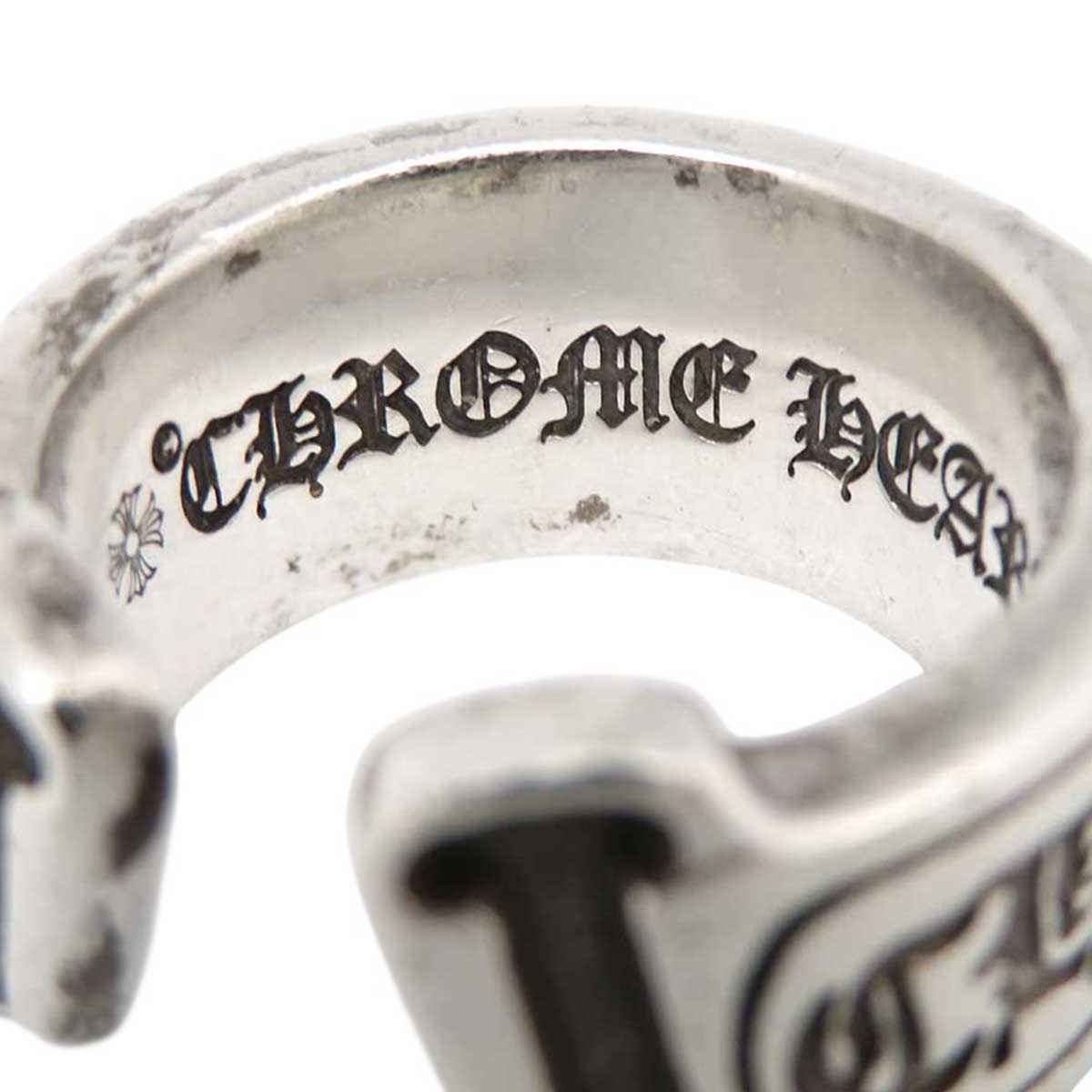 Chrome Hearts SV925 Scroll Label Ring