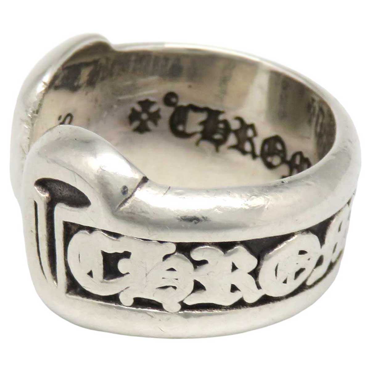 Chrome Hearts SV925 Scroll Label Ring