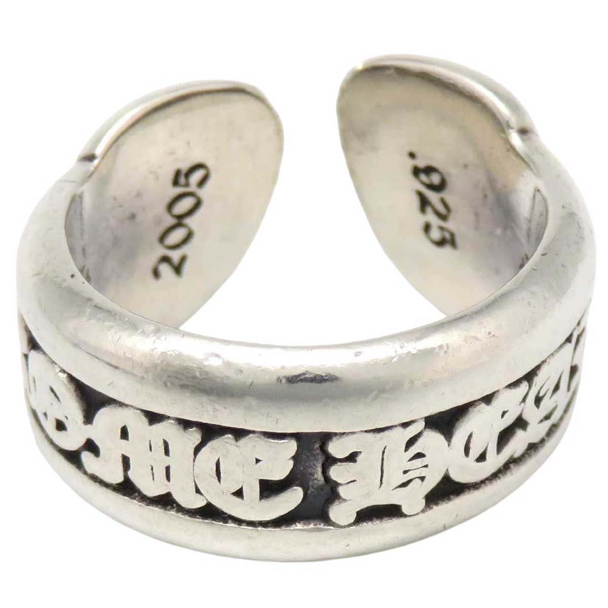 Chrome Hearts SV925 Scroll Label Ring