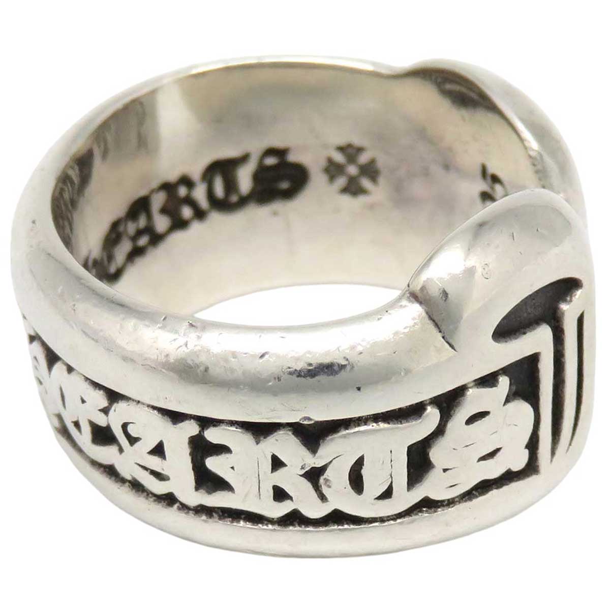 Chrome Hearts SV925 Scroll Label Ring