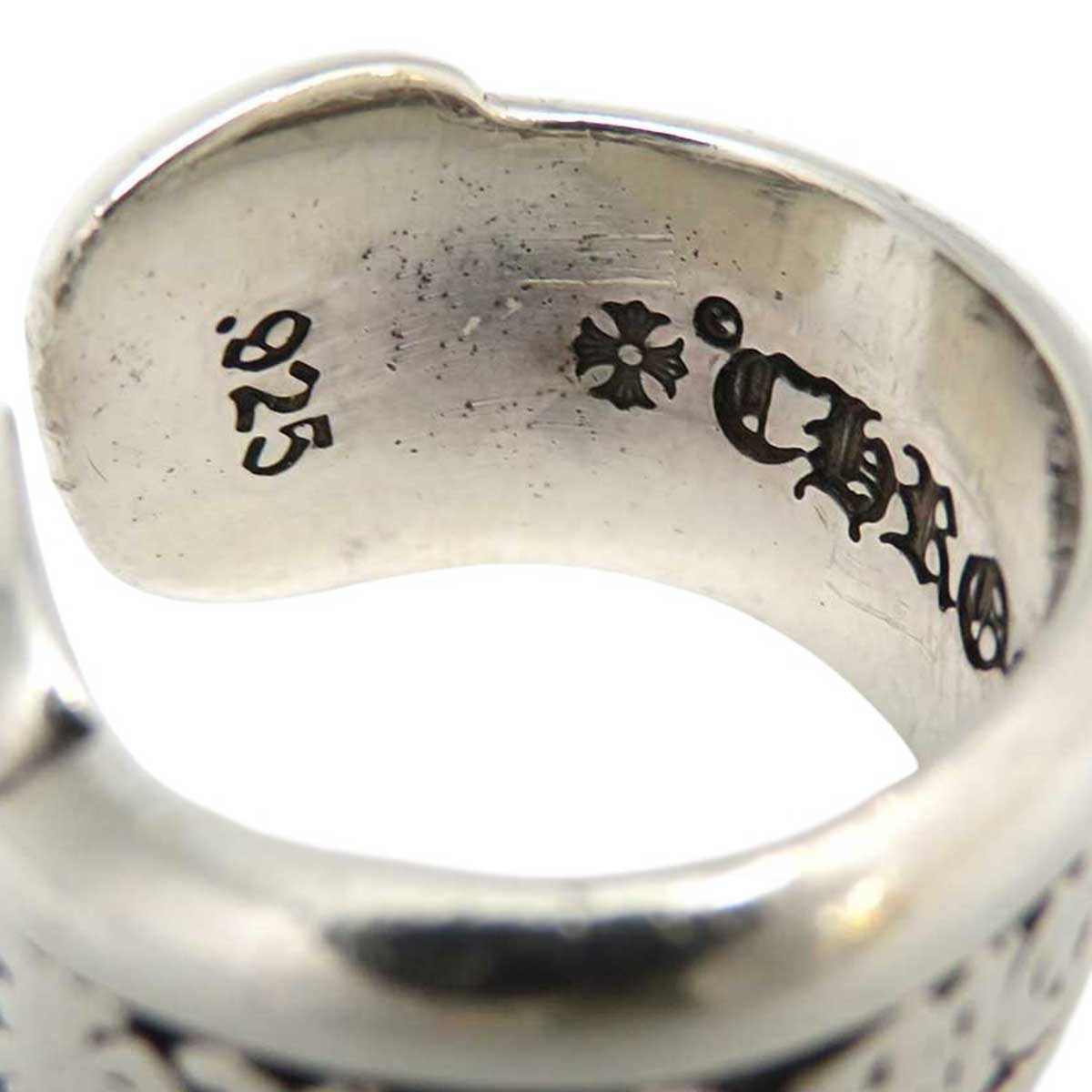 Chrome Hearts SV925 Scroll Label Ring