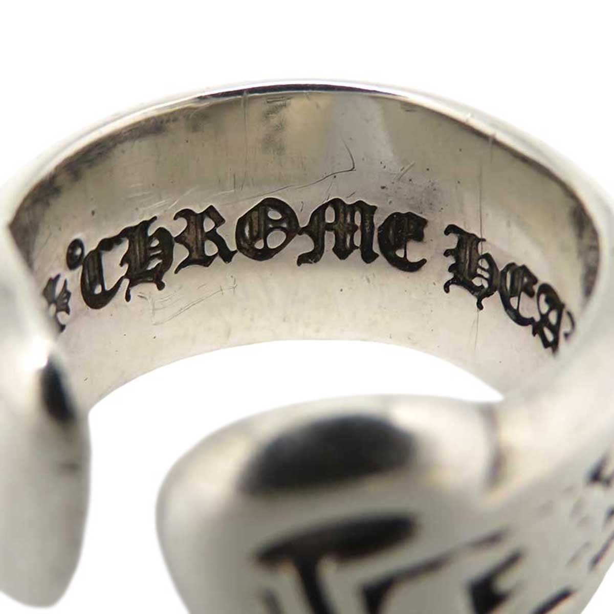 Chrome Hearts SV925 Scroll Label Ring